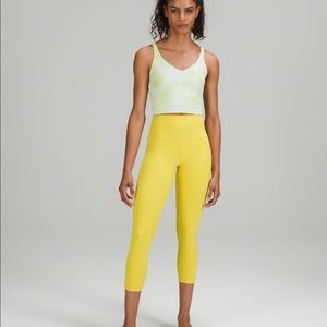LululemonAlign tank Diamond Dye Island Mist Lemon Vibe NWT